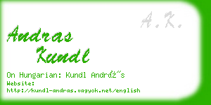 andras kundl business card